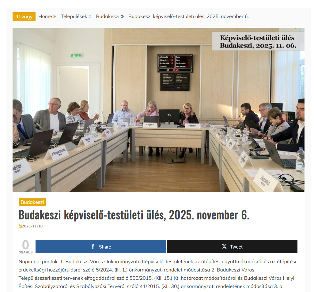 Képviselő-testületi ülésen elfogadták a tűzoltó szertár tervezési javaslatot – 2025.11.06.