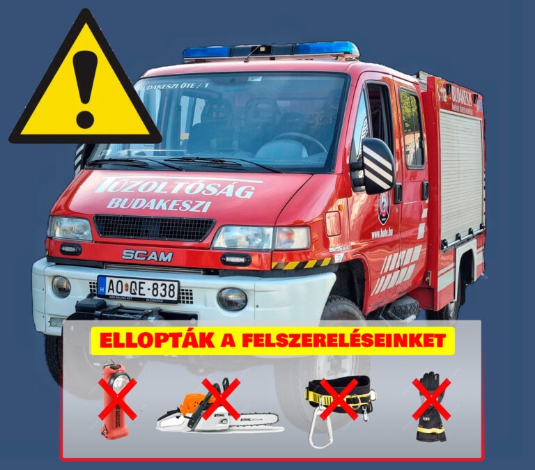 ⚠️ ELLOPTÁK A FELSZERELÉSEINKET ⚠️